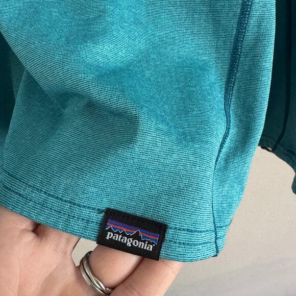 Patagonia Men's Capilene Midweight Zip Neck Baselayer Size Extra Large Teal Blue - Picture 3 of 7